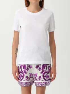 T-shirt basic con logo DG ricamato Dolce & Gabbana