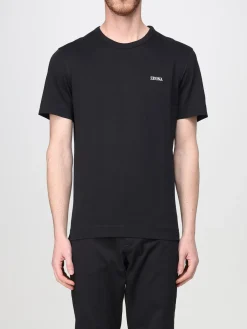 T-shirt basic con mini logo Zegna