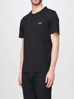 T-shirt basic con mini logo Zegna