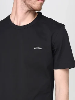 T-shirt basic con mini logo Zegna