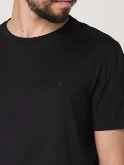 T-shirt basic in cotone con mini logo Dondup