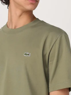 T-shirt basic in cotone con mini logo Lacoste