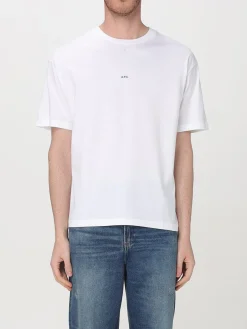T-shirt basic in cotone con mini logo A.P.C.