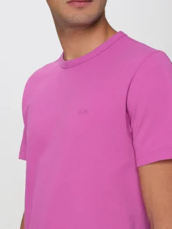 T-shirt basic in cotone con mini logo SUN68