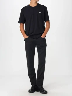 T-shirt basic in cotone con logo Zegna