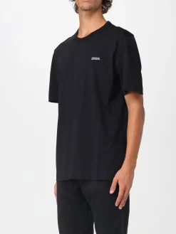 T-shirt basic in cotone con logo Zegna