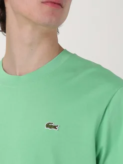T-shirt basic in cotone con mini logo Lacoste