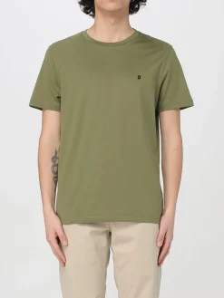 T-shirt basic in cotone con mini logo Dondup