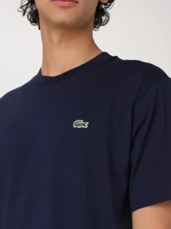 T-shirt basic in cotone con mini logo Lacoste
