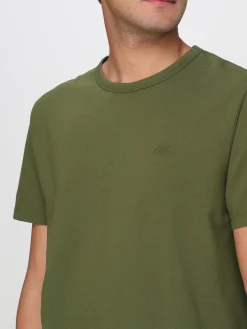 T-shirt basic in cotone con mini logo SUN68