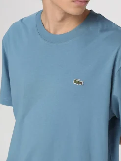T-shirt basic in cotone con mini logo Lacoste