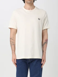 T-shirt basic in cotone con mini logo Fred Perry