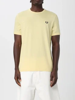 T-shirt basic in cotone con mini logo Fred Perry