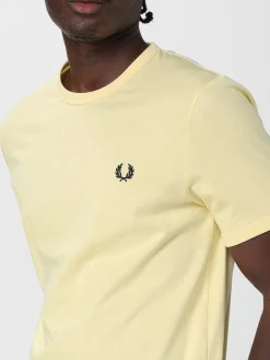 T-shirt basic in cotone con mini logo Fred Perry