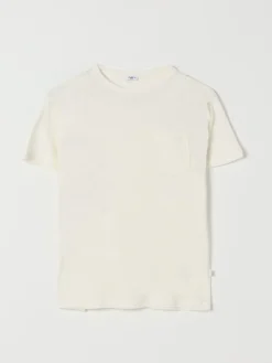 T-shirt basic in cotone e lino Il Gufo