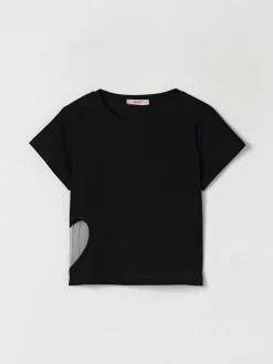 T-shirt basic in cotone Liu Jo con cuore traforato