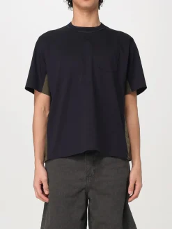 T-shirt basic in jersey bicolor Sacai