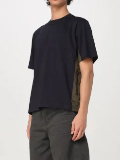 T-shirt basic in jersey bicolor Sacai