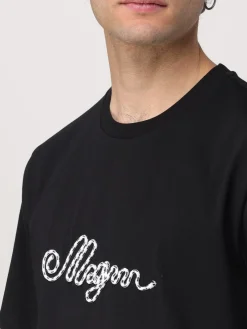 T-shirt basic MSGM in cotone con logo ricamato