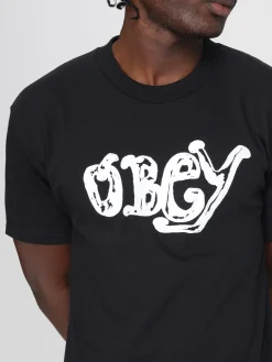 T-shirt basic Obey in cotone con logo