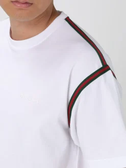 T-shirt basic Web Gucci in cotone