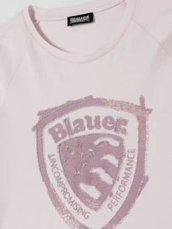 T-shirt Blauer in cotone con logo