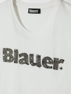 T-shirt Blauer in cotone con logo