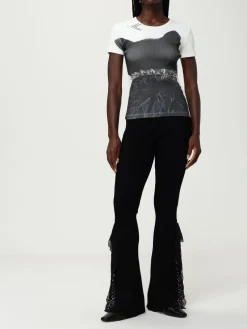 T-shirt Blumarine in cotone stretch con stampa grafica