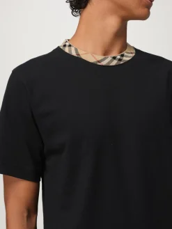 T-shirt Burberry in cotone con dettaglio Vintage Check