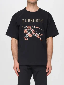 T-shirt Burberry in cotone con EQK
