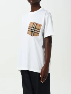 T-shirt Burberry in cotone con dettaglio