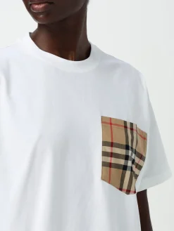 T-shirt Burberry in cotone con dettaglio