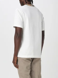 T-shirt Burberry in cotone con dettaglio Check