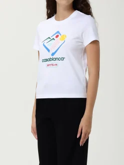 T-shirt Casablanca in cotone organico con stampa logo