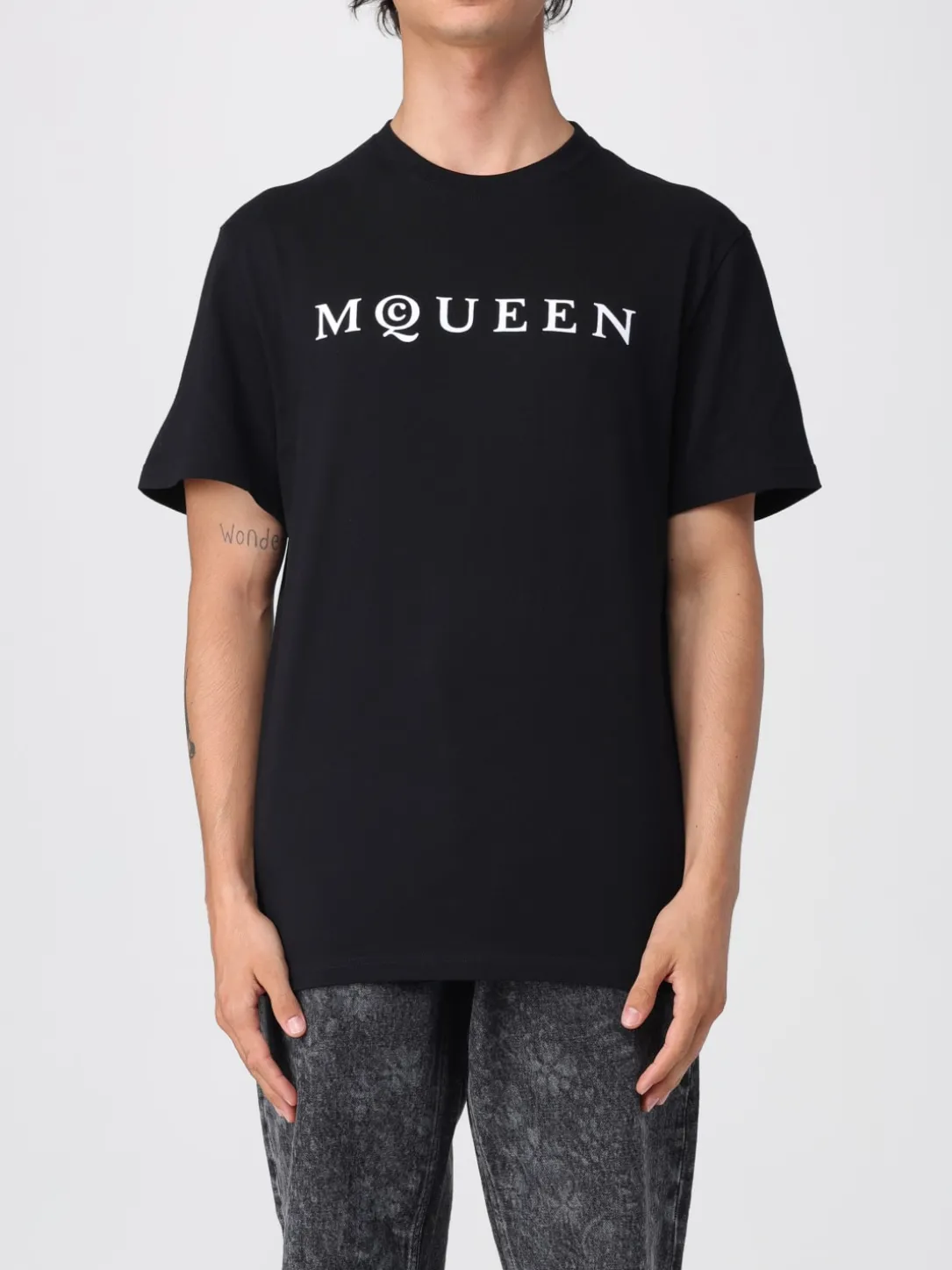 T-shirt casual McQueen in cotone con logo