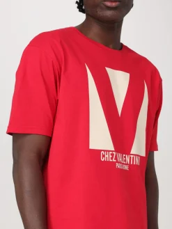 T-shirt Chez Valentino Valentino in cotone con logo