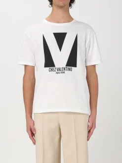 T-shirt Chez Valentino Valentino in cotone con logo