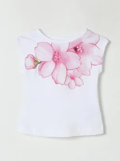 T-shirt con stampa floreale Monnalisa