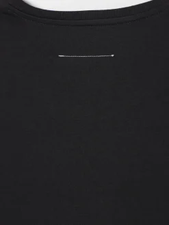 T-shirt crop con maxi logo Mm6 Maison Margiela