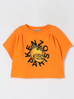 T-shirt crop stampata Kenzo Kids