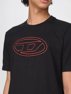 T-shirt Diesel in cotone con monogram