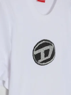 T-shirt Diesel in cotone con monogram