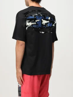 T-shirt Diesel in cotone con logo a contrasto