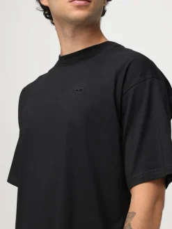 T-shirt Diesel in cotone con logo a contrasto