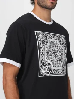 T-shirt Dolce & Gabbana in cotone con stampa Maiolica