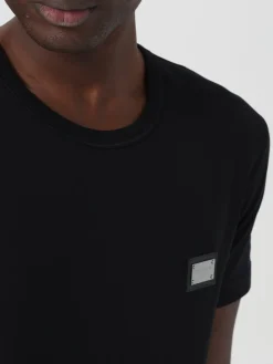 T-shirt Dolce & Gabbana in cotone con placca logo