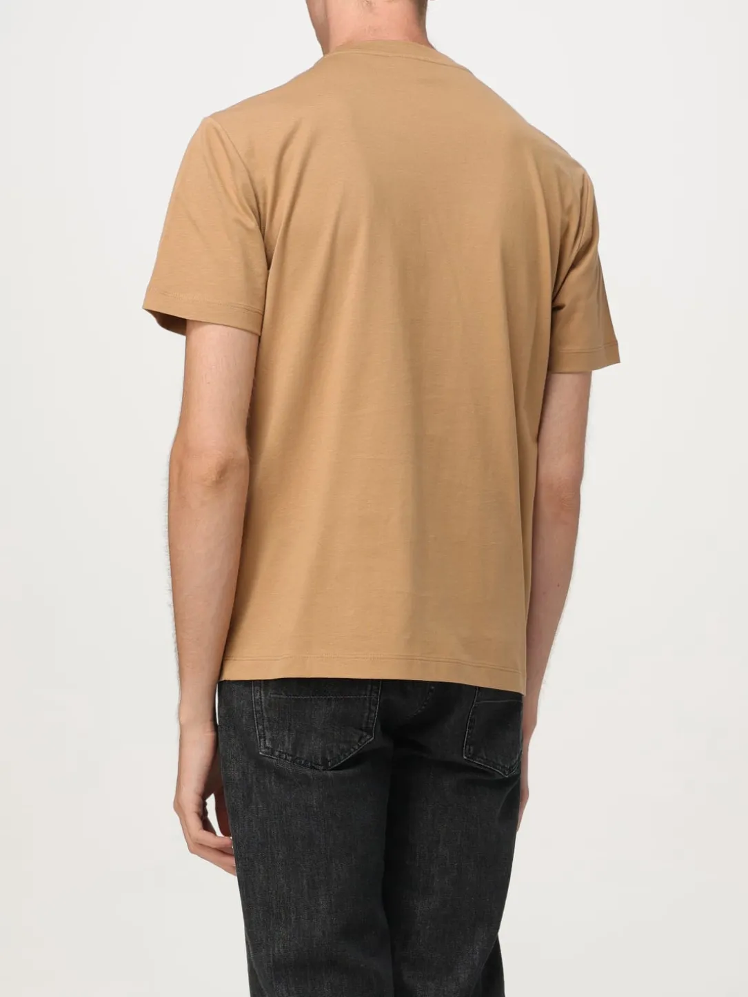 T-shirt EA7 in cotone con logo laminato