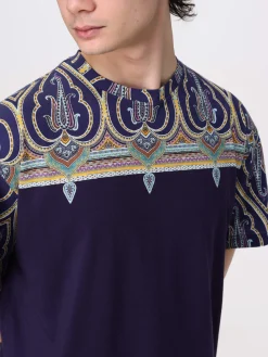 T-shirt Etro in cotone con fantasia Paisley