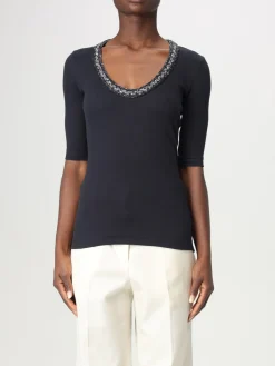 T-shirt Fabiana Filippi in cotone con inserti