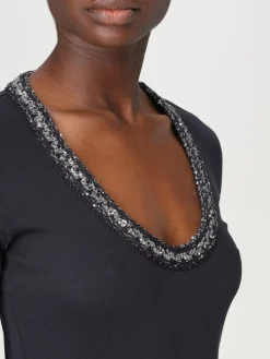 T-shirt Fabiana Filippi in cotone con inserti